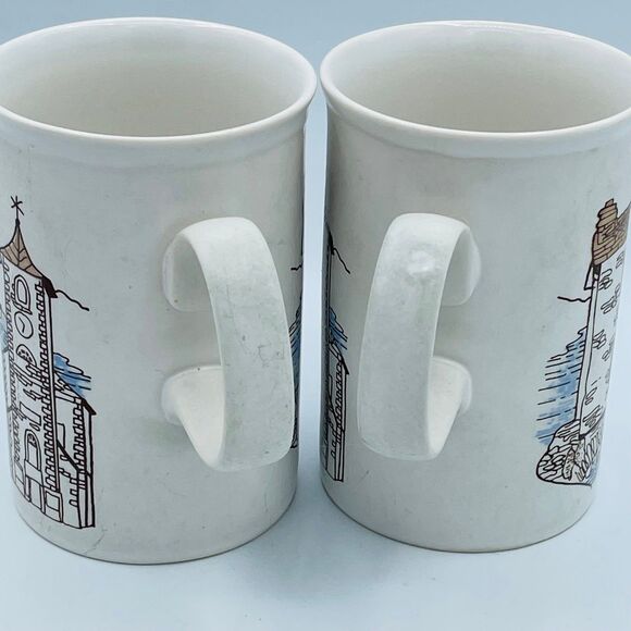 Vintage Pair of Lake District England English Lakes Tea Coffee Mugs by Dunoon - Picture 4 of 6